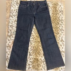 Ann Taylor Modern Fit Lindsay Waist Dark Wash Boot Cut Jeans 6
